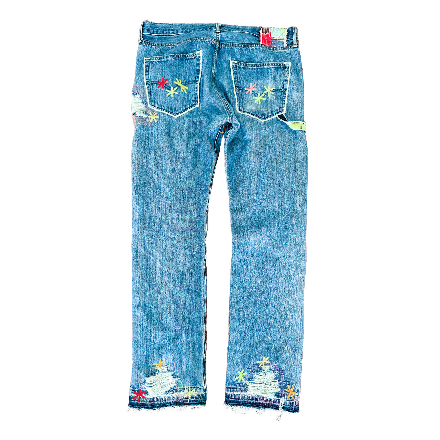 THIGH PAINTER DENIM  (BLUE WASH)