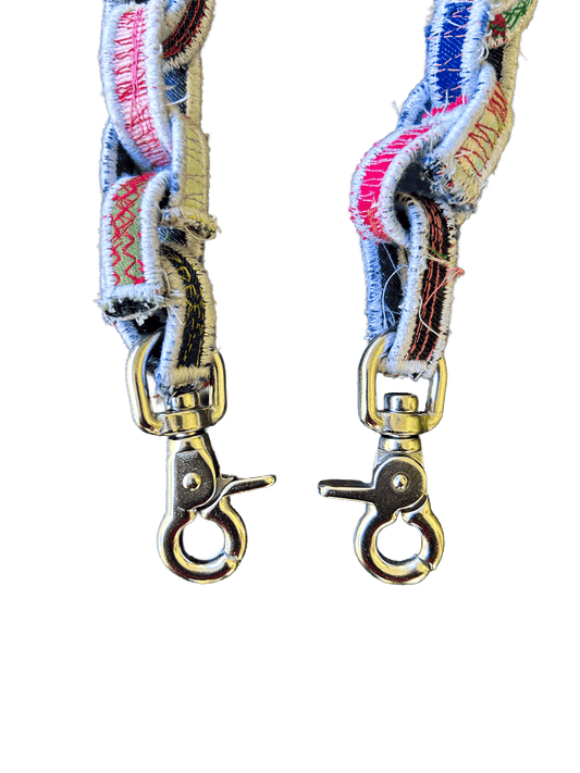 PATCHWORK DENIM JEAN CHAIN (MULTICOLOR)