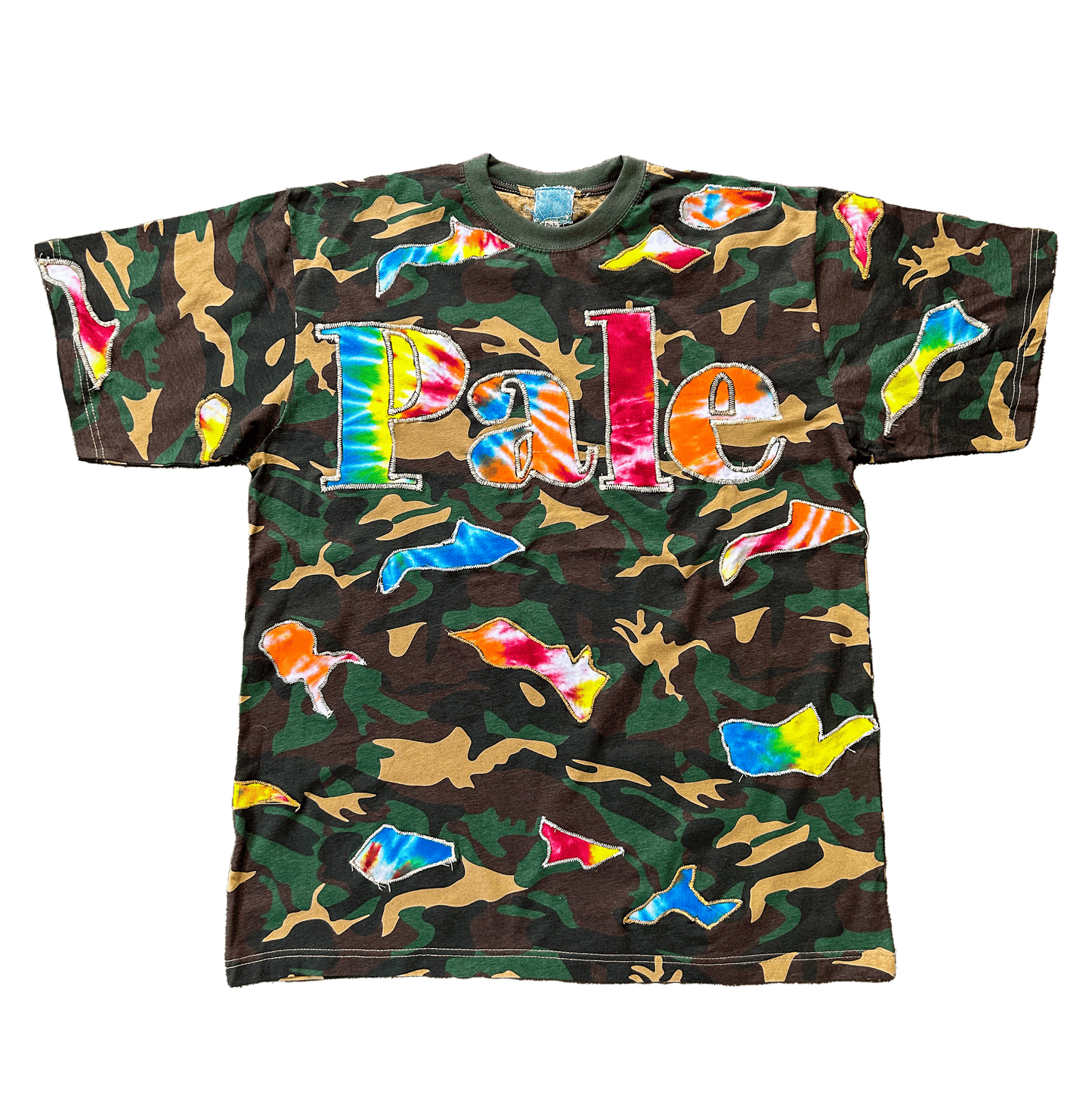 CAMO CUTOUT TYE-DYE TSHIRT