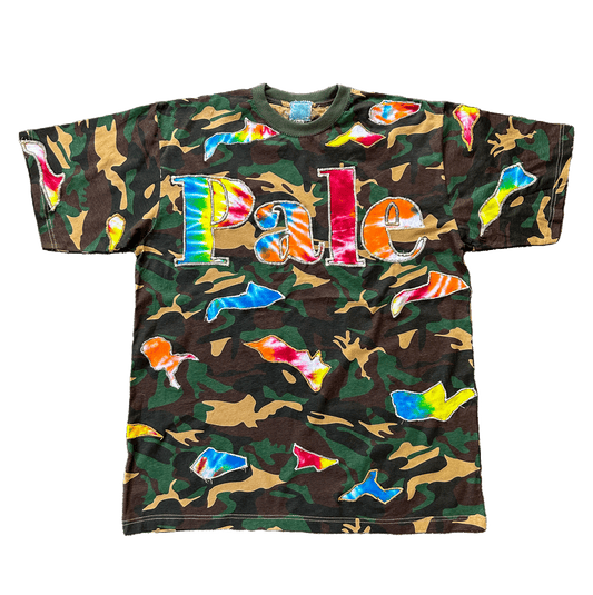 CAMO CUTOUT TYE-DYE TSHIRT