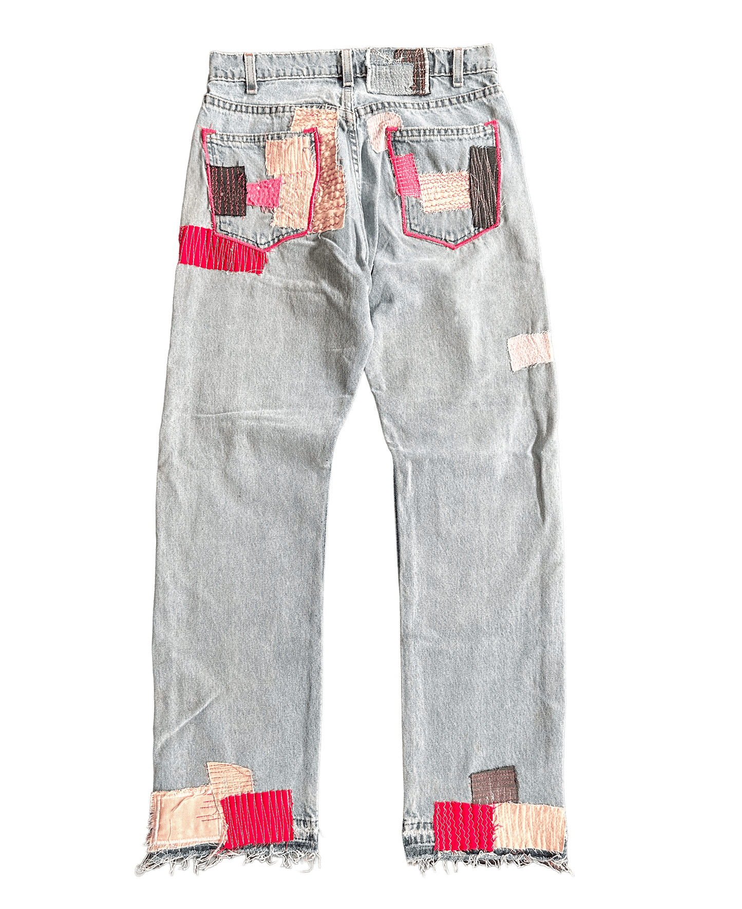 PINK PATCHWORK DENIM