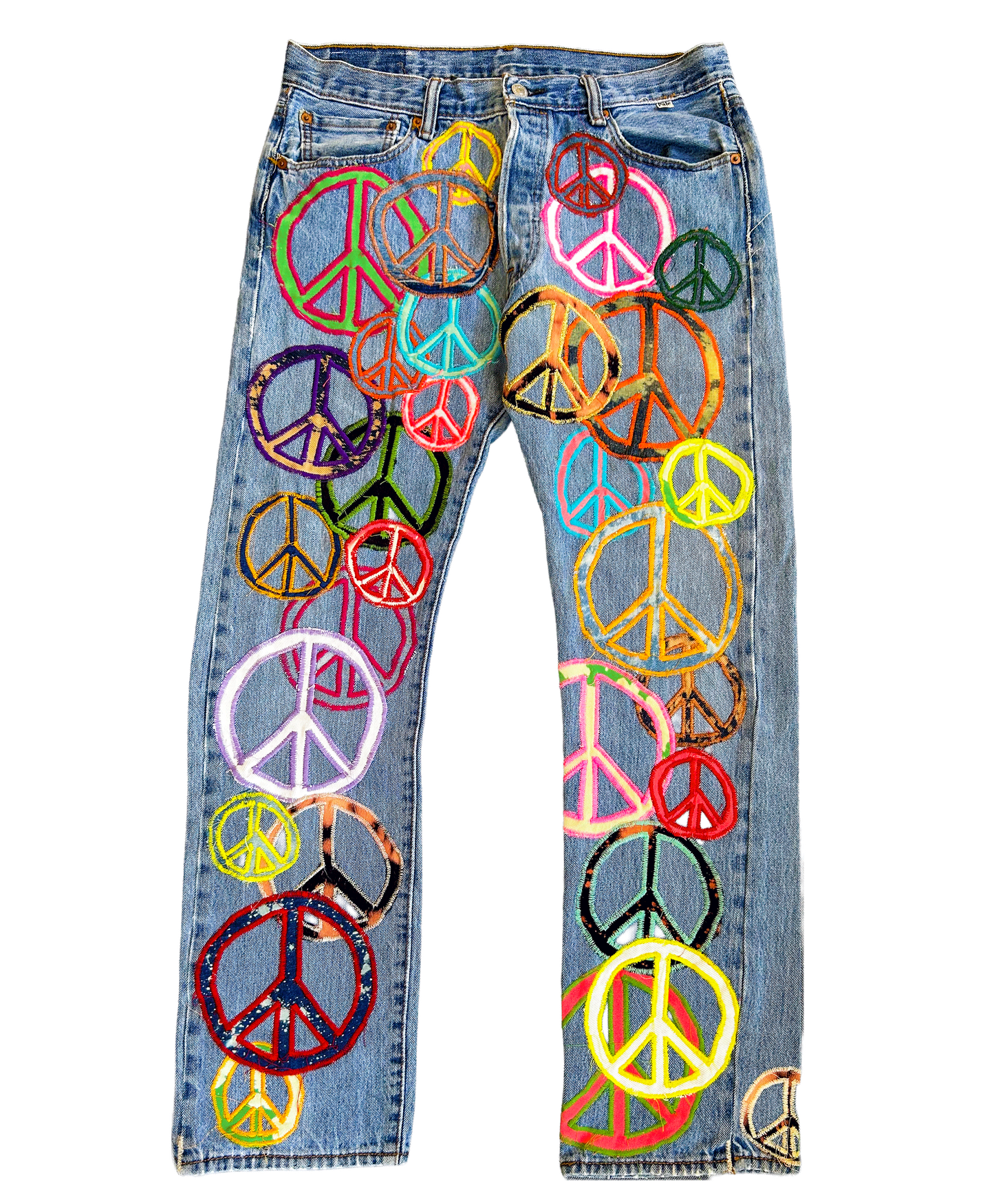 PEACE PATCHWORK DENIM