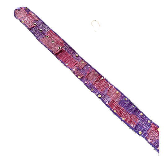 PURPLE PATCHWORK GEM BELT
