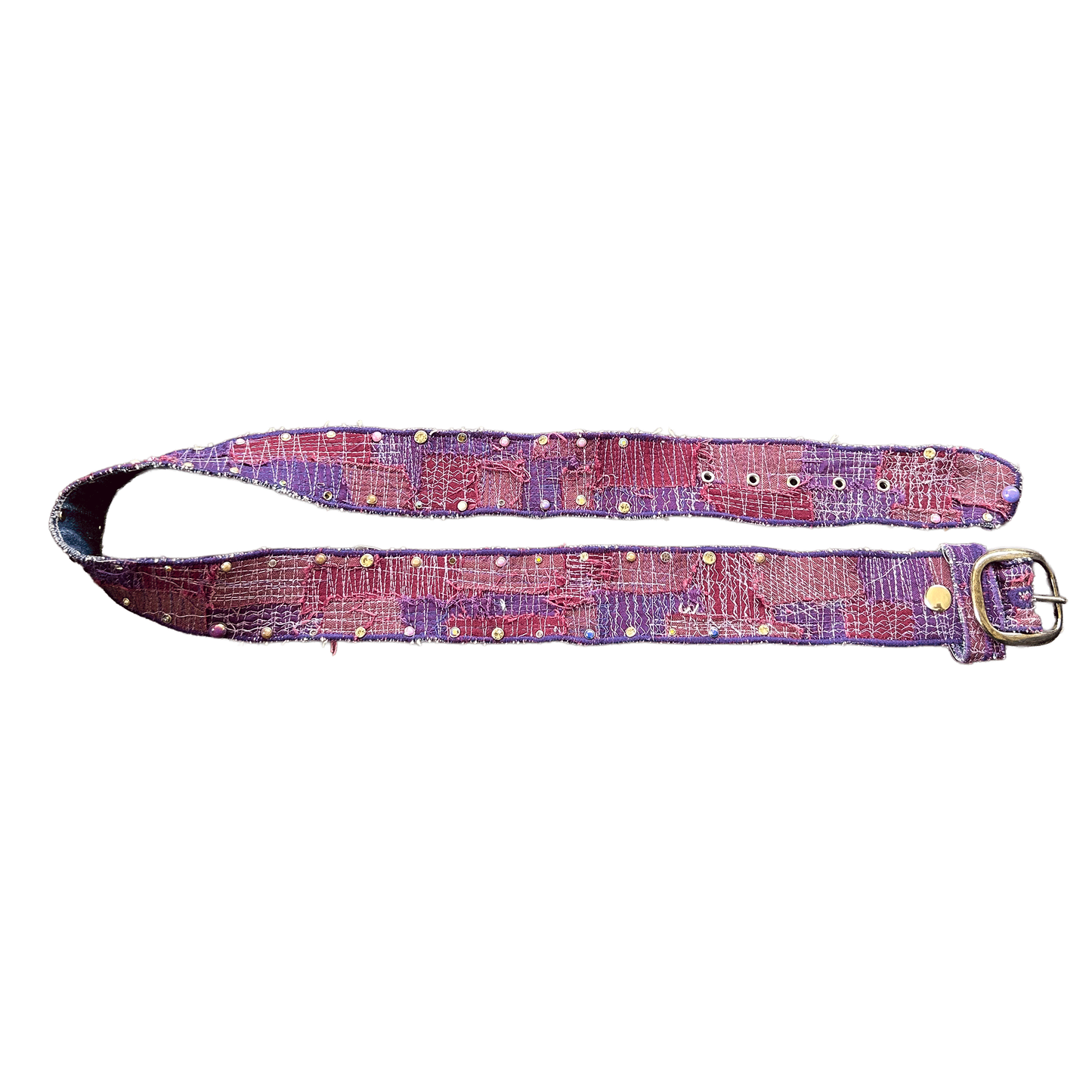 PURPLE PATCHWORK GEM BELT