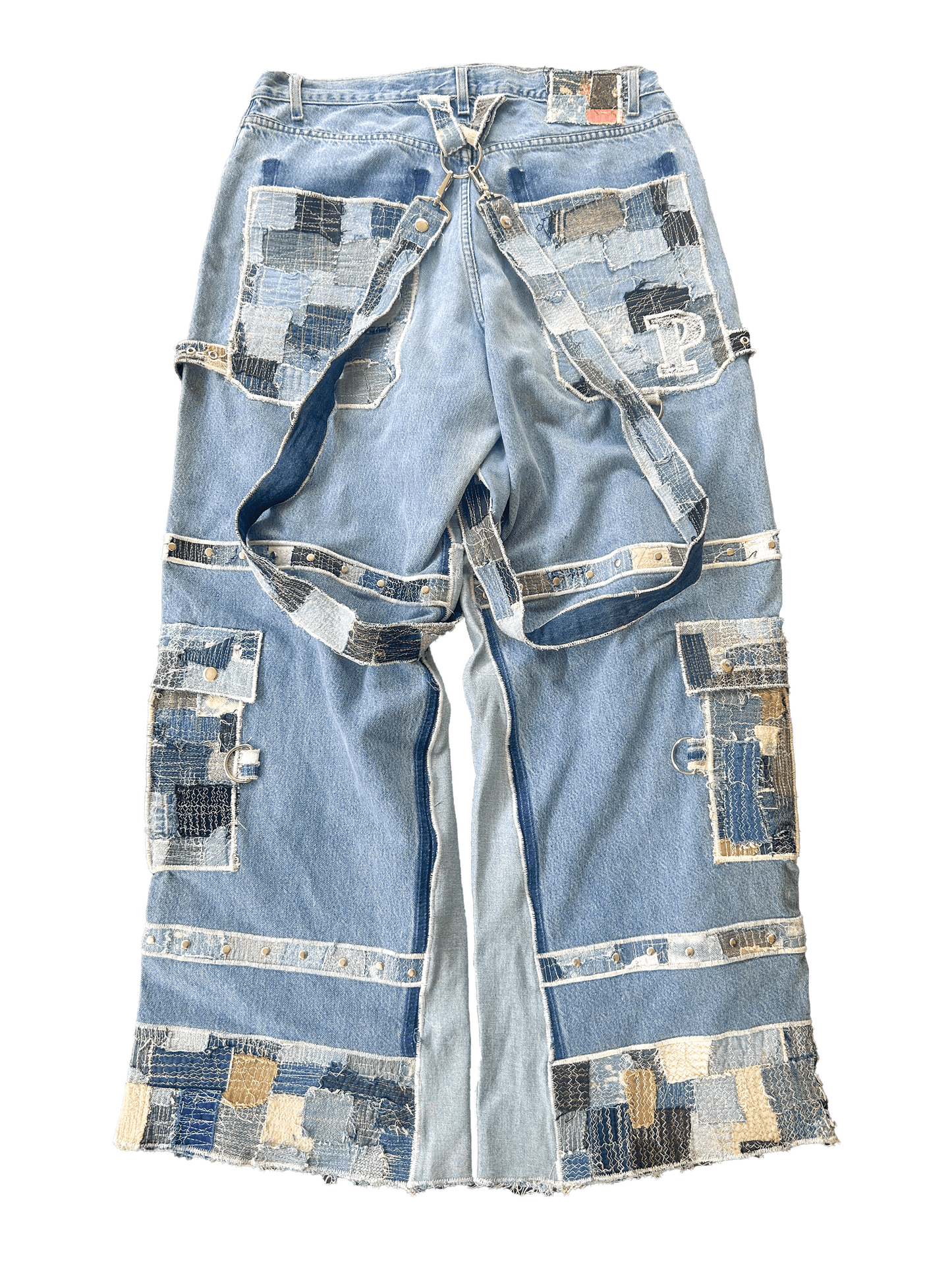 RAVE PATCHWORK DENIM (TAN & WHITE)
