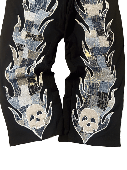 PATCHWORK TRIBAL FLAME SWEATPANT