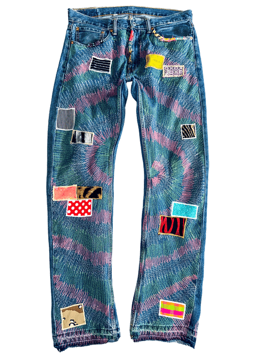 STITCH-DYE DENIM