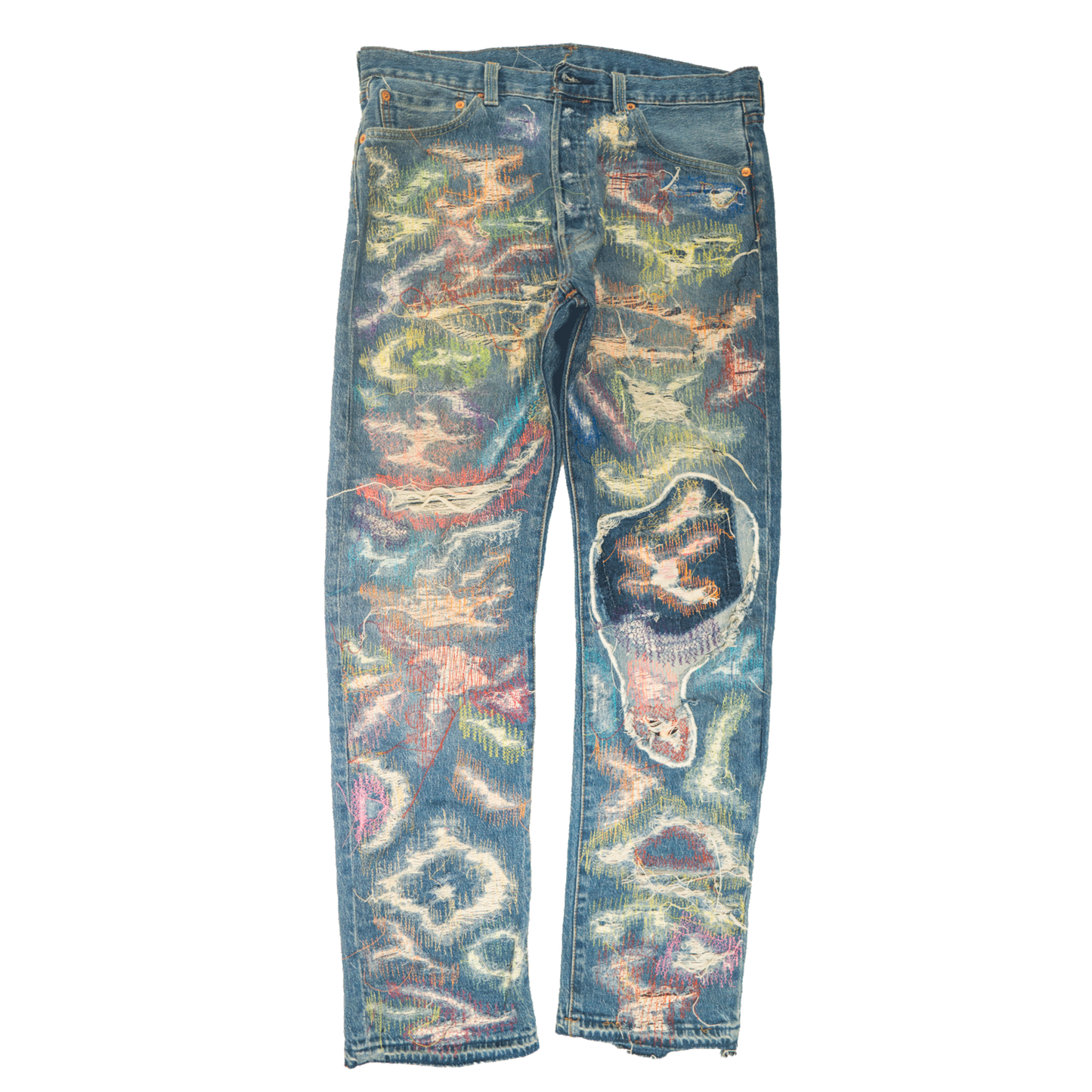 CRASH TATTERED DENIM