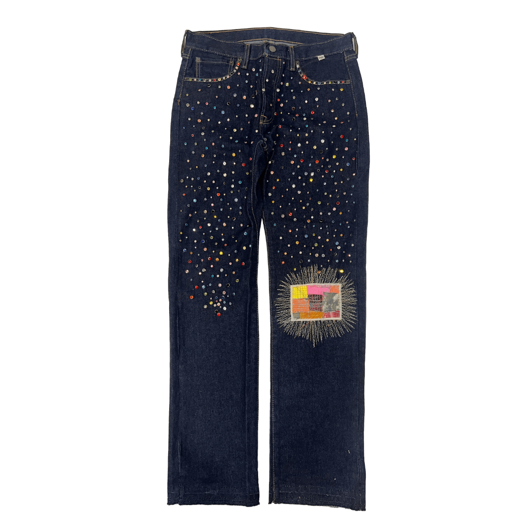 CLUSTER THIGH RIVETWORK DENIM