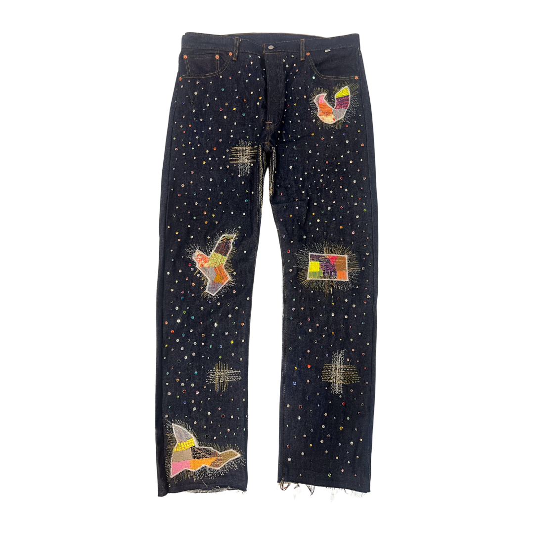 FULL CLUSTERED RIVETWORK DENIM