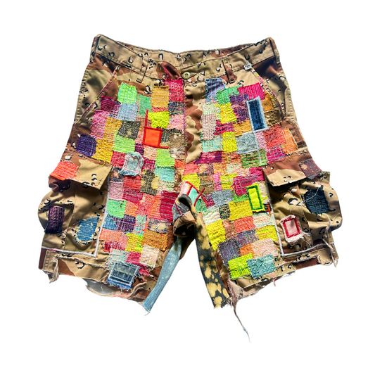 COMMANDER PATCHWORK FLARED CARGOS