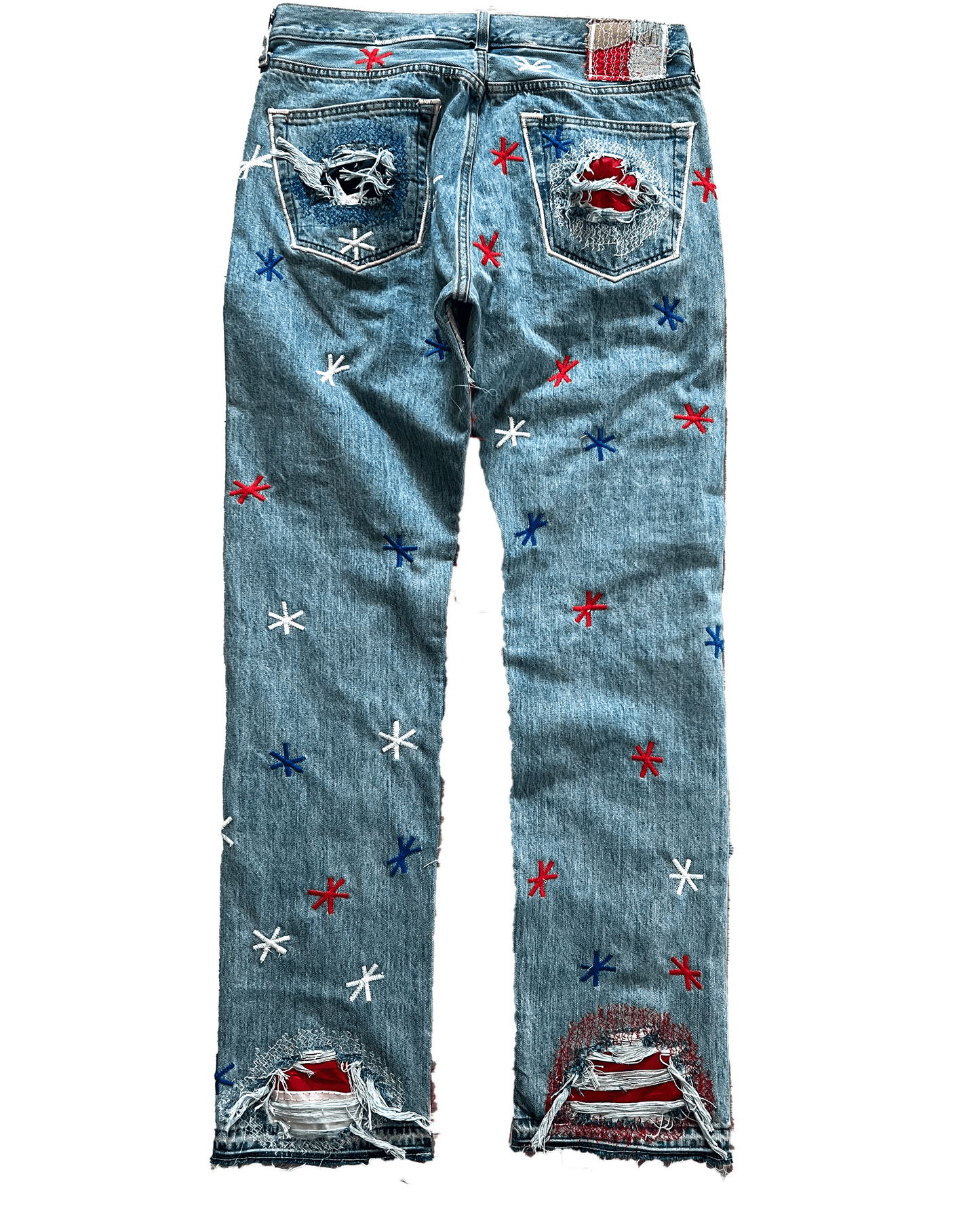 AMERICAN FLAG SWATCH PATCHWORK DENIM