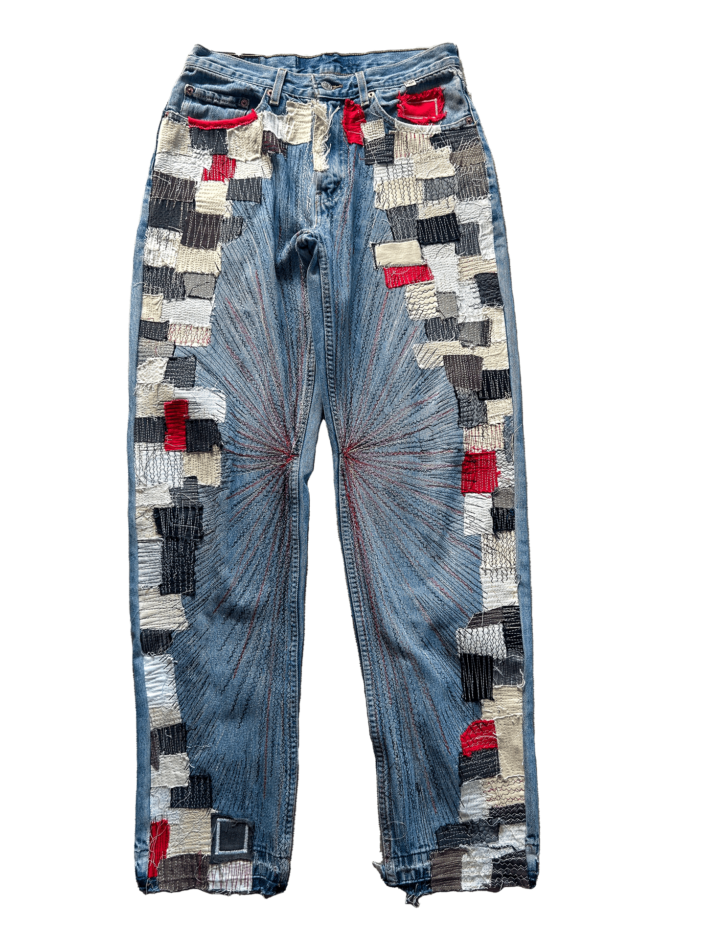 BURST PATCHWORK DENIM