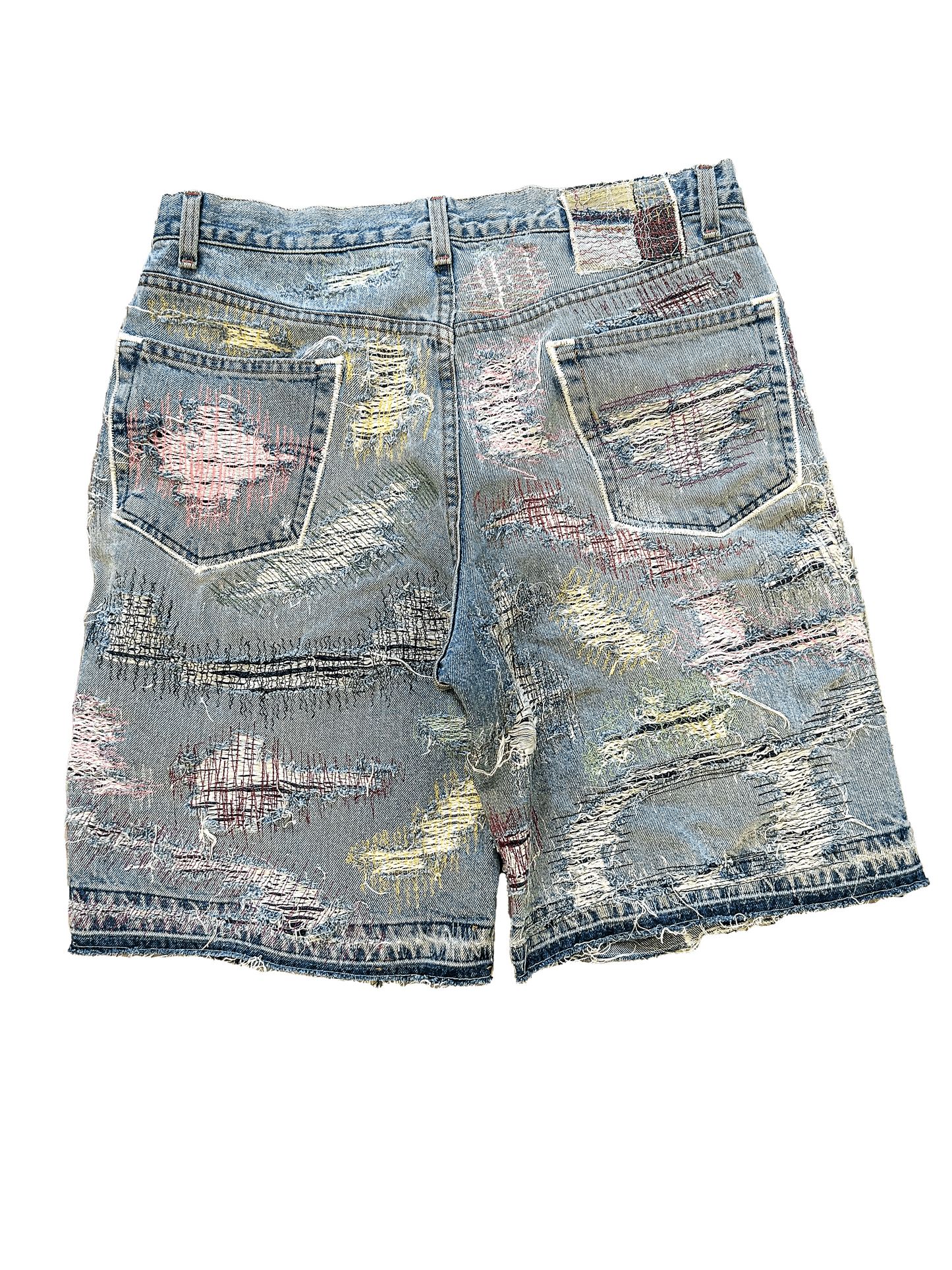 CRASH TATTERED DENIM SHORT