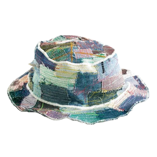 MULTI-COLOR PATCHWORK BUCKET HAT