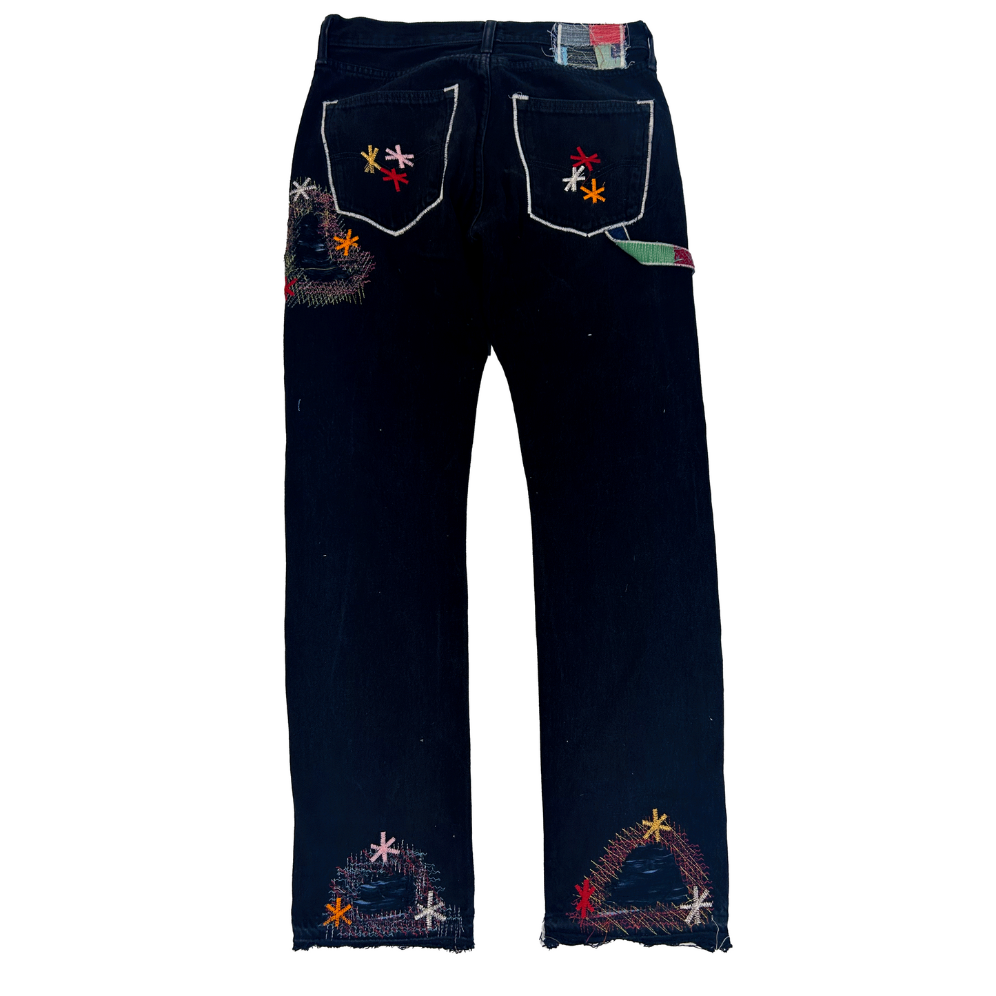 THIGH PAINTER DENIM (BLACK WASH)