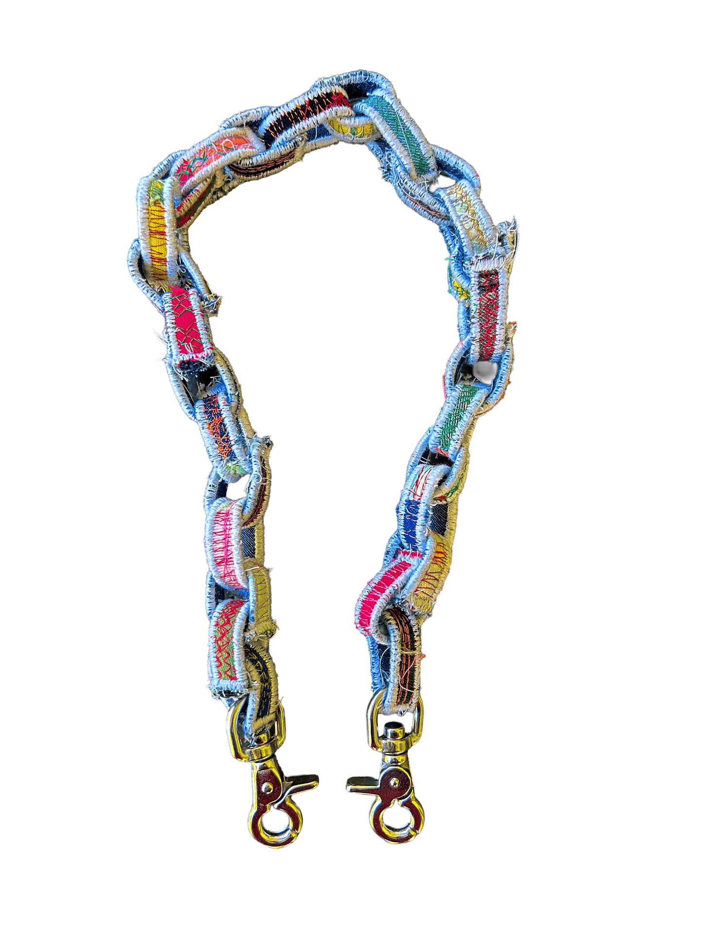 PATCHWORK DENIM JEAN CHAIN  (MULTICOLOR)