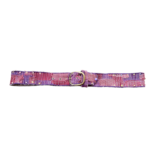 PURPLE PATCHWORK GEM BELT