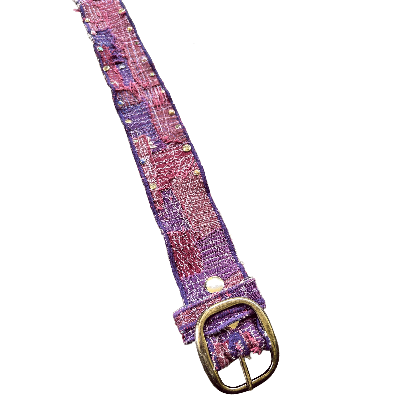 PURPLE PATCHWORK GEM BELT