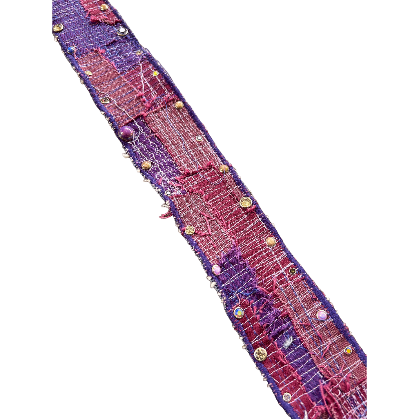 PURPLE PATCHWORK GEM BELT