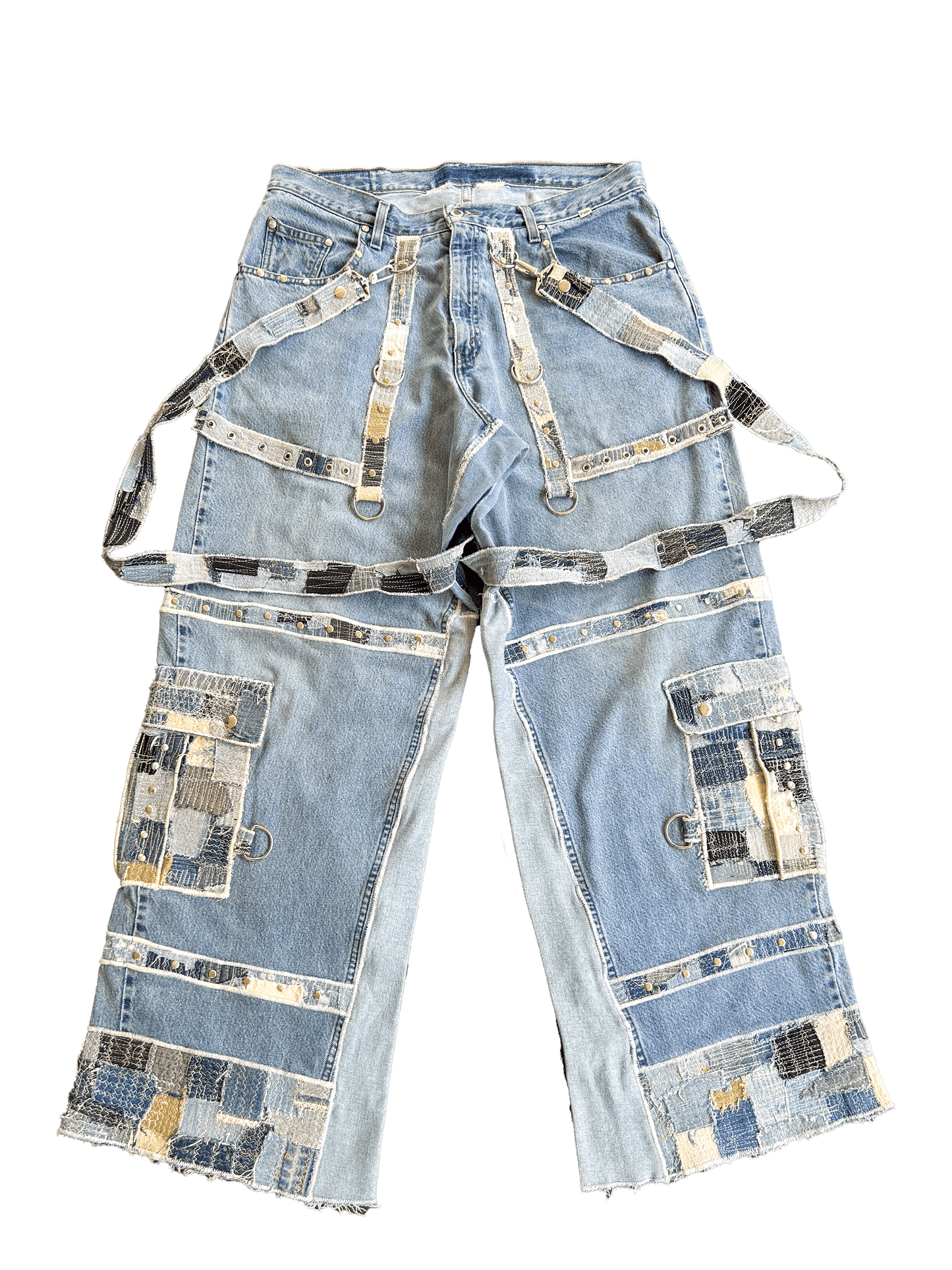 RAVE PATCHWORK DENIM (TAN & WHITE)