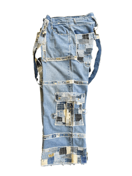RAVE PATCHWORK DENIM (TAN & WHITE)
