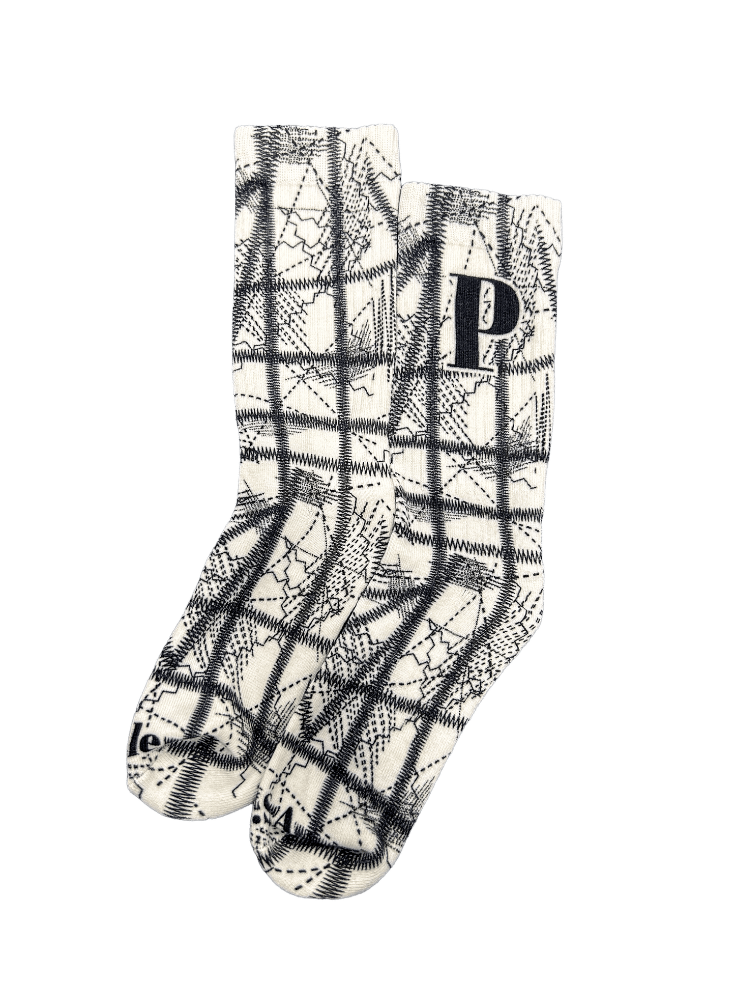 STITCH MOTIFF CREW SOCK