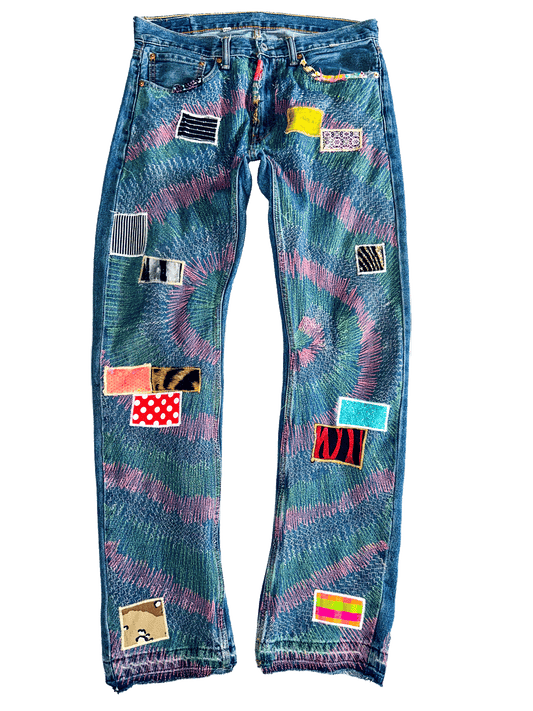 STITCH-DYE DENIM
