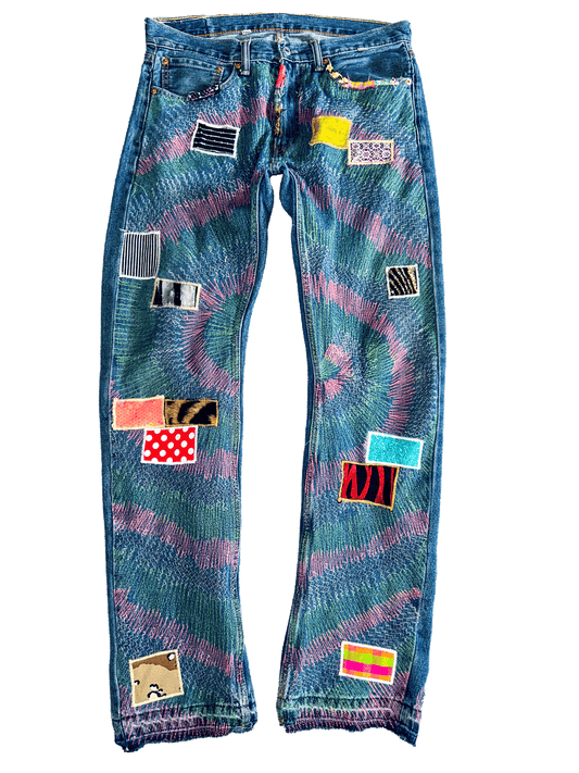 STITCH DYE  DENIM