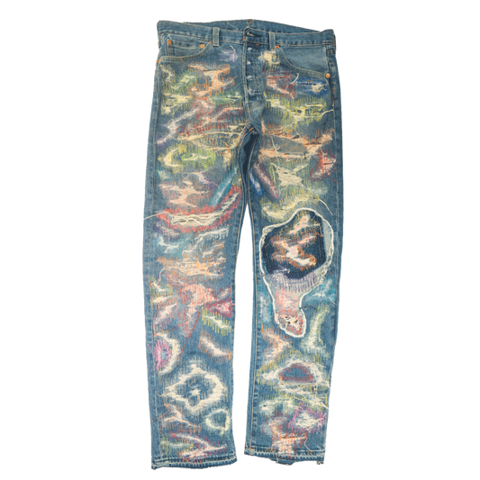 CRASH TATTERED DENIM