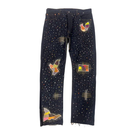 FULL CLUSTERED RIVETWORK DENIM