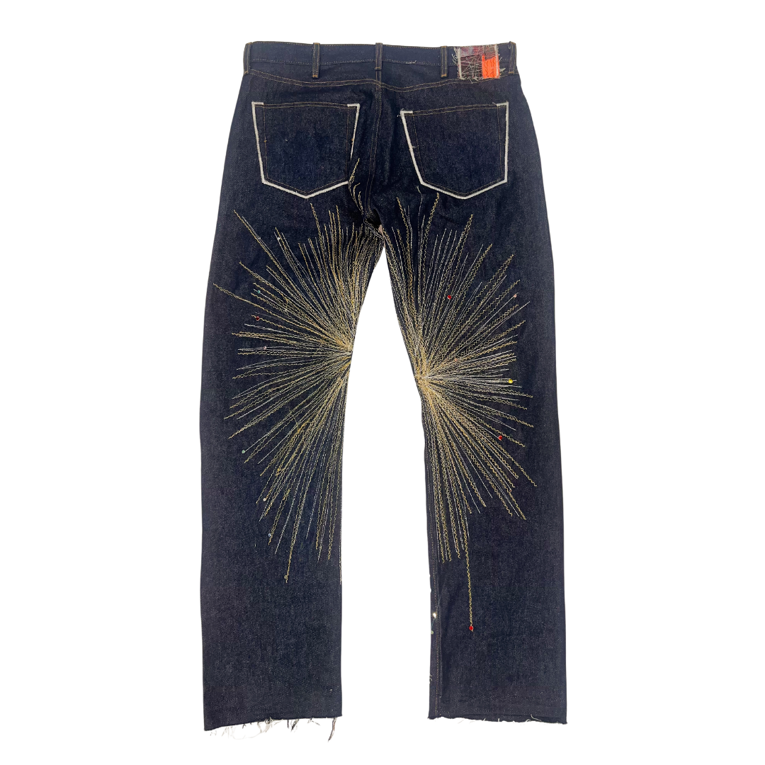 CLUSTER THIGH RIVETWORK DENIM