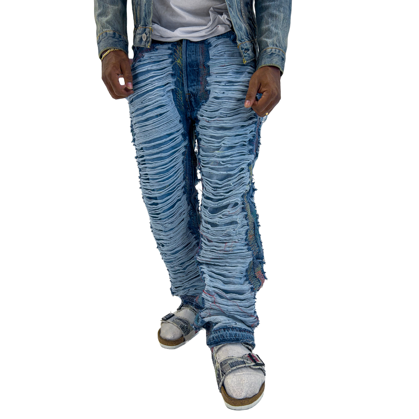 DISTRESSWORK  DENIM (BLUE WASH)