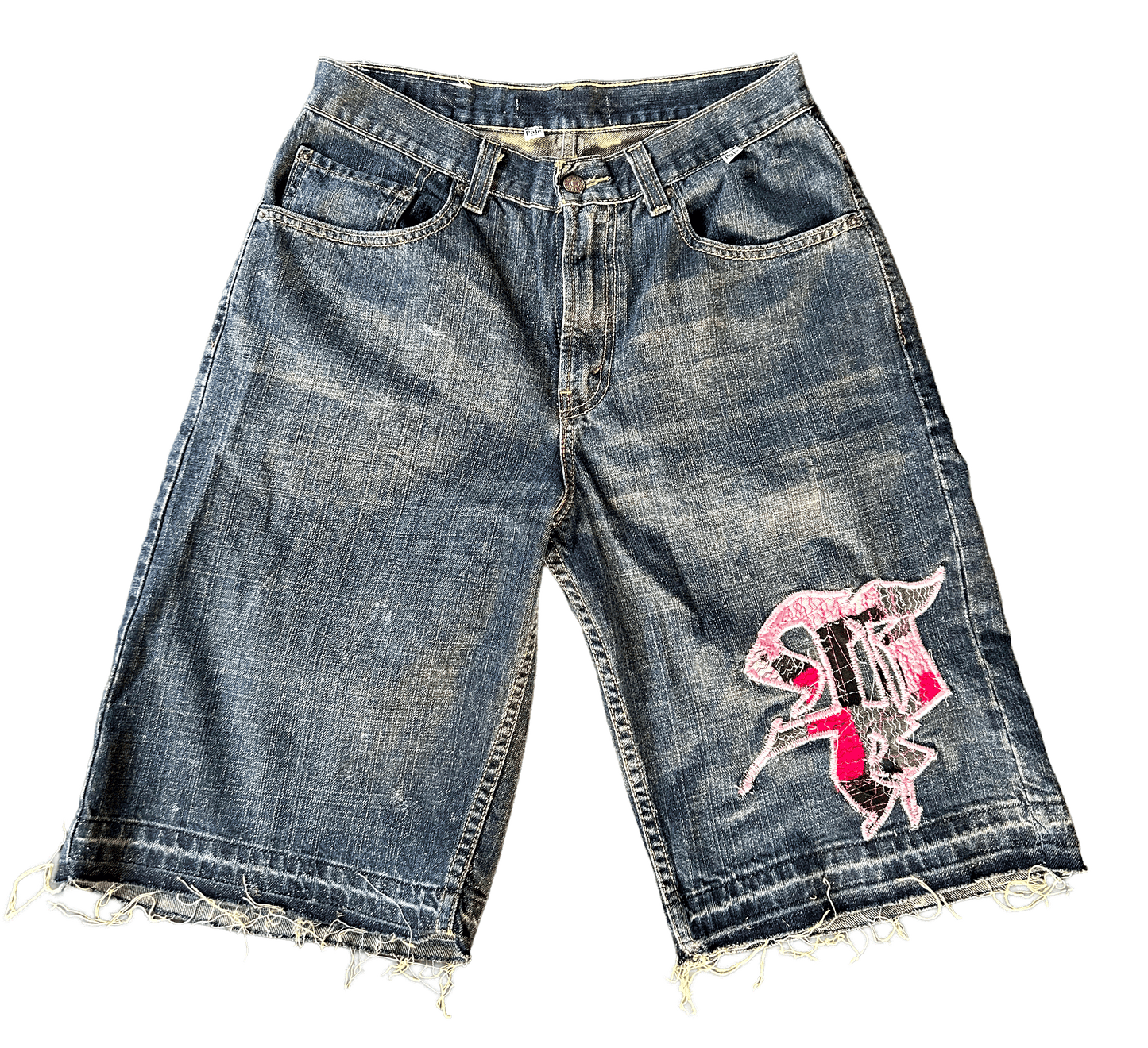 WINGED DENIM SHORT