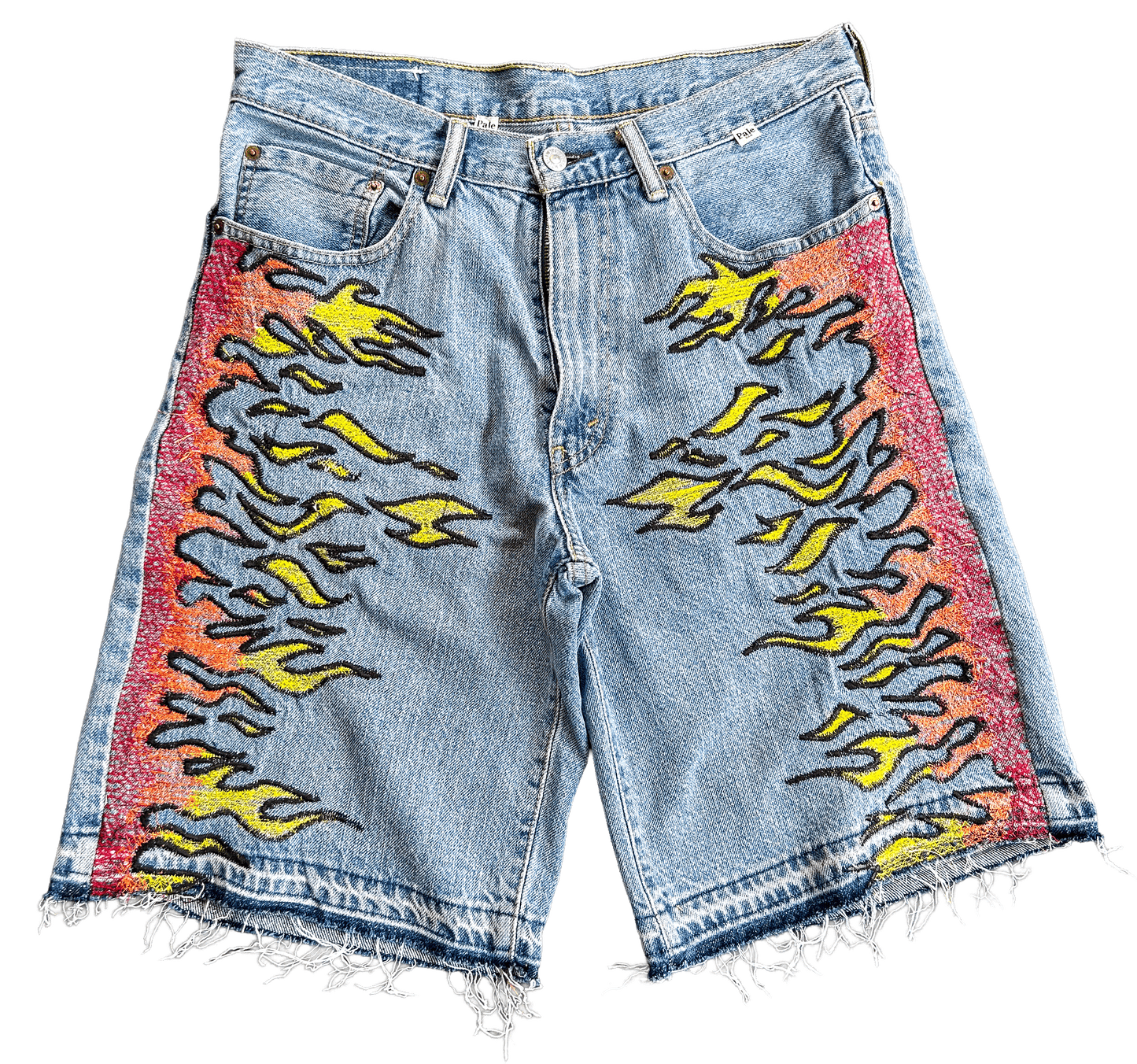 FLAME EMBROIDERY SHORTS